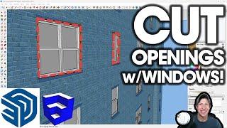 How to Create Windows that CUT OPENINGS in SketchUp