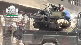 Syrian Rebels Technical with ZU23-2 in Aleppo