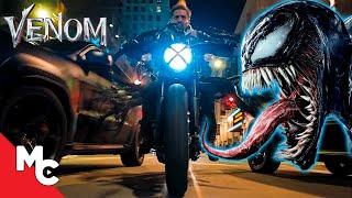 Venom Movie Clip  Full INSANE Bike Chase Scene  Tom Hardy