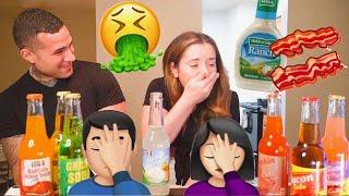 Trying the WORST SODA flavors in the WORLD CHALLENGE  GROSS  DYING  Dasha and J