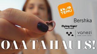Tο vlog με ΟΛΑ ΤΑ HAULS  Temu  Bershka Flying Tiger Vanezi Home