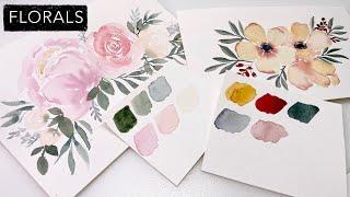 How To Create Watercolour Floral Arrangements and Colour Palettes
