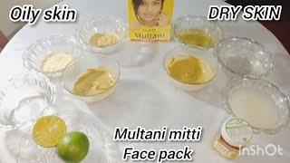 Multani mitti face pack for dry skin and oily skinfor glowing skinhome remedies multani mitti pack