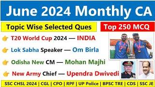 June 2024 Monthly Current affairs 2024  Monthly Current Affairs 2024  Current affairs 2024