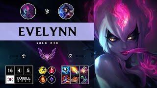 Evelynn Mid vs Ahri Legendary - KR Master Patch 14.15