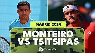 Thiago Monteiro vs Stefanos Tsitsipas Entertaining Match Highlights  Madrid 2024