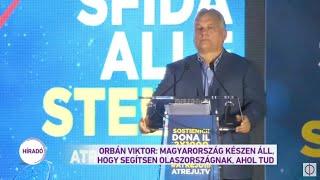 Rómában mondott beszédet Orbán Viktor az olasz bevándorlásellenes párt meghívására