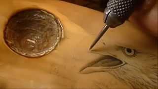 Scrimshaw Demonstration - Eagle Scene by Adams