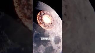 فیلم آسیب دیدن ماه توسط برخورد با سیارک ؟ #ماه #سیارک #عمق_فضا