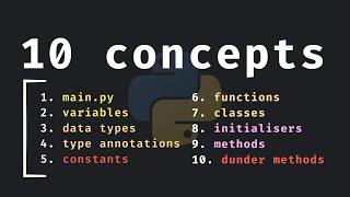 10 Important Python Concepts In 20 Minutes