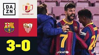Pique und ter Stegen sind die Helden des Comebacks Barcelona - FC Sevilla 30  Copa del Rey  DAZN