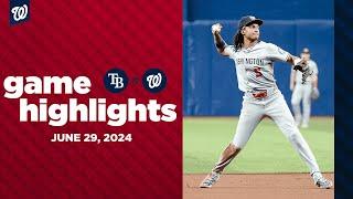 Nationals vs. Rays Game Highlights 62924  MLB Highlights