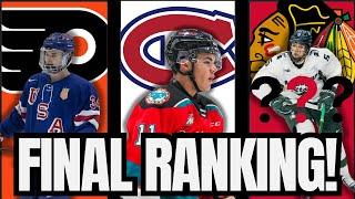 2024 NHL Draft FINAL Rankings Part 2 Top 16 Prospects