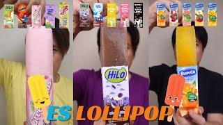 KOMPILASI MUKBANG ES LOLLIPOP DARI BERBAGAI MINUMAN KOTAK