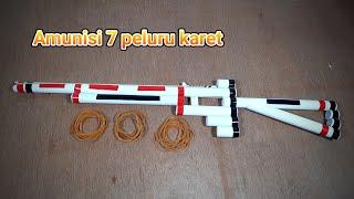 Ketapel karet dari PVC isi 7 peluru karet - diy slingshot