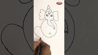 God Ganpati Drawing Step By Step  Ganesh Chaturthi drawing  Lord Ganesh easy drawing