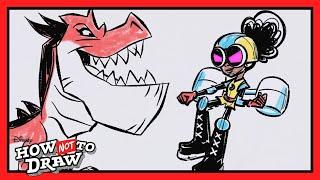 Marvels Moon Girl and Devil Dinosaur Cartoon Comes to Life   How NOT To Draw  @disneychannel​