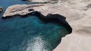 Sarakiniko Milos Greece Drone 4K