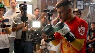 MASTER AT WORK VASYL LOMACHENKO HEAVY BAG WORKOUT AHEAD OF MARRIAGA FIGHT