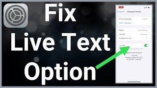 How To Fix & Activate Live Text On iPhone