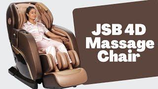 4d Massage Chair India Bluetooth for Stress Relief With Soft Rollers JSB MZ21