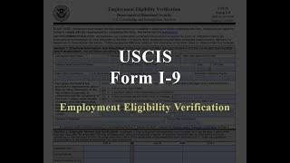 How to fill Form I-9 Employment Eligibility Verification