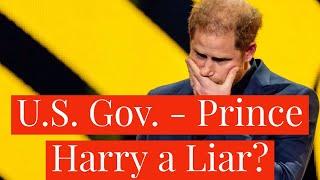 Did the US Government Argue that Prince Harry is Seemingly a Liar Over Drug Use Claims Spare & Visa