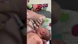 Finger feeding 2 day old baby