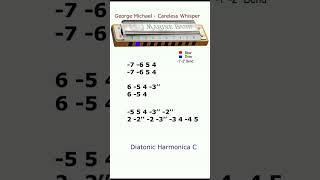 George Michael - Careless whisper \ Diatonic Harmonica lesson key C + tabs