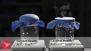 Astound™ Surgical Gown vs. Halyard Health AERO Blue™ Surgical Gown Demonstration Video