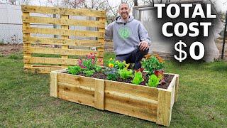 How to Build a Mini RAISED BED Using ONE PALLET FREE Backyard Gardening