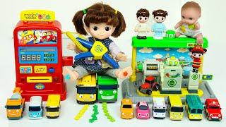 콩순이 주유소 자동차 장난감놀이 Baby doll gas station car Toys