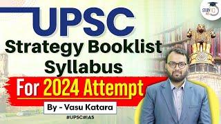 Upsc Strategy booklist Syllabus For 2024 Attempt  StudyIQ IAS