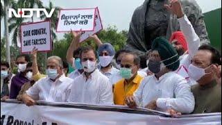 Rahul Gandhi Congress MPs Protest Against Farm Laws