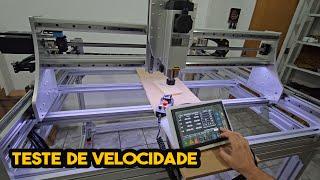 Teste de Velocidade da CNC Router Caseira