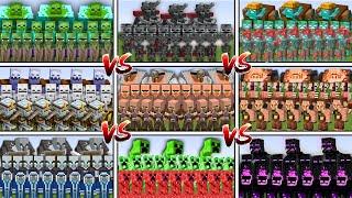 MINECRAFT RAIDS vs RAIDS in Minecraft Mob Battle