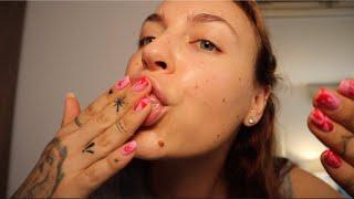 ASMR  SPIT Painting + Personal Attention *MOUTH Sounds Cleaning your Face*