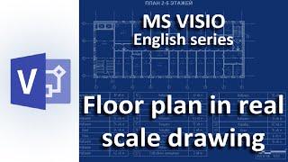 Visio 2019 Floor plan in real scale drawing tutorial