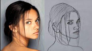 how to draw portrait beginner  portrait drawing tutorial for beginners step by step