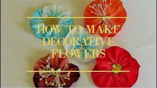 How to make decorative ribbon flowers to embellish your favorite items