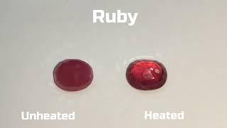 Identifying heated & unheated Ruby Gemstone under Microscope