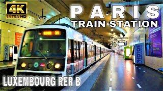 Paris Train Station RER B【4K】- Gare du Luxembourg - October 2021