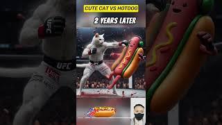 cute cats vs hotdogs #cat #cute #catlover #kitten #ytshorts #cartoon #shorts
