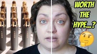 MERIT The Minimalist Perfecting Complexion Foundation&Concealer Stick  WEEKLY WEAROily Skin Review