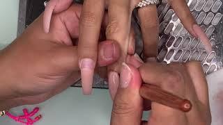 Acrylic Nails Fill Tutorial  How To Do A Fill  Nails For Beginners  Natali Carmona