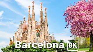 BARCELONA  The Most Beautiful City in Europe 8K Walking Tour