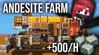 Early Game Andesite Alloy Farm with Minecraft Create