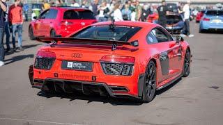 Audi R8 V10 Plus Performance Parts 1 of 44 - LOUD Accelerations Revs & Downshifts 