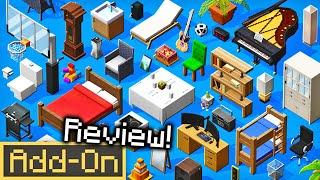 Customize EVERYTHING with FURNITURE HD Minecraft Bedrock Addon Review & Showcase