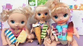 Baby Alive Oyuncak Bebekler ile Dondurma Partisi  Bebek Videoları  EvcilikTV